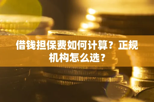 北京借钱担保费如何计算？正规机构怎么选？