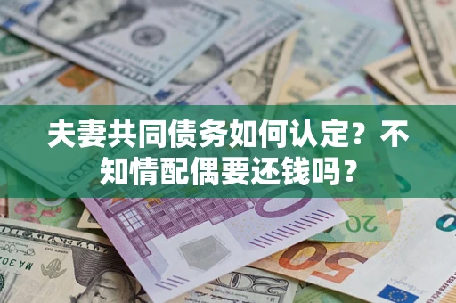 北京夫妻共同债务如何认定？不知情配偶要还钱吗？