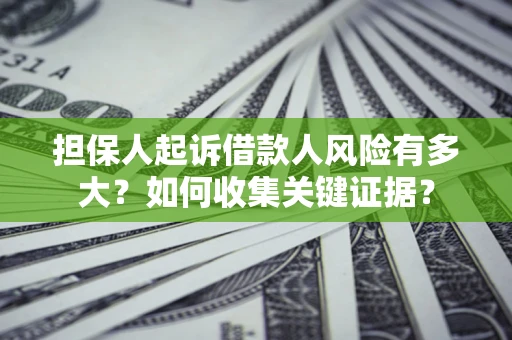 北京担保人起诉借款人风险有多大？如何收集关键证据？