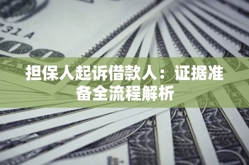 北京担保人起诉借款人：证据准备全流程解析