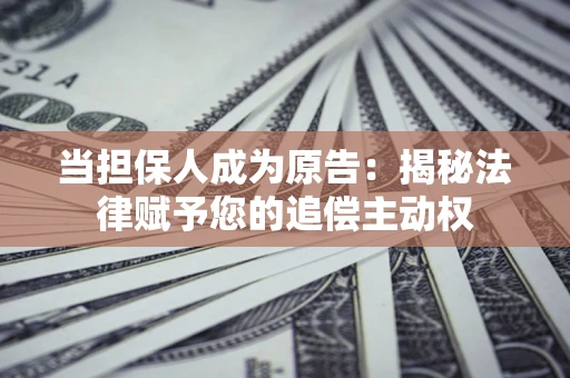 北京当担保人成为原告：揭秘法律赋予您的追偿主动权